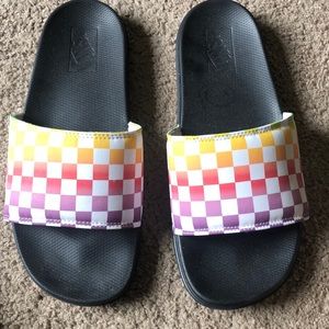 Vans slides size 10, black worn once much have